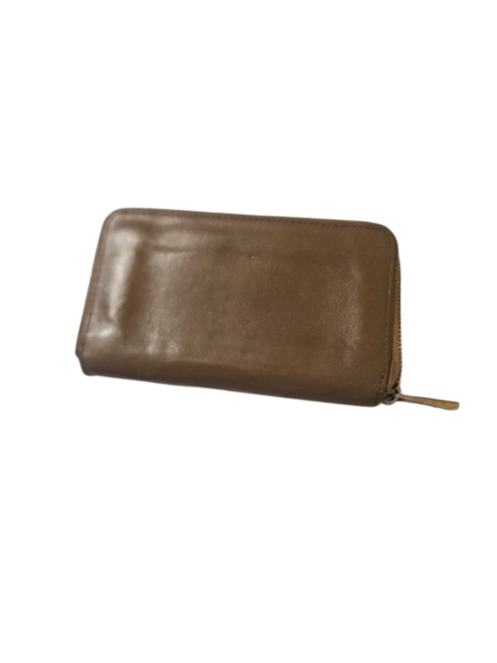 Michael Kors Brown Leather Zip Around Wallet One Size